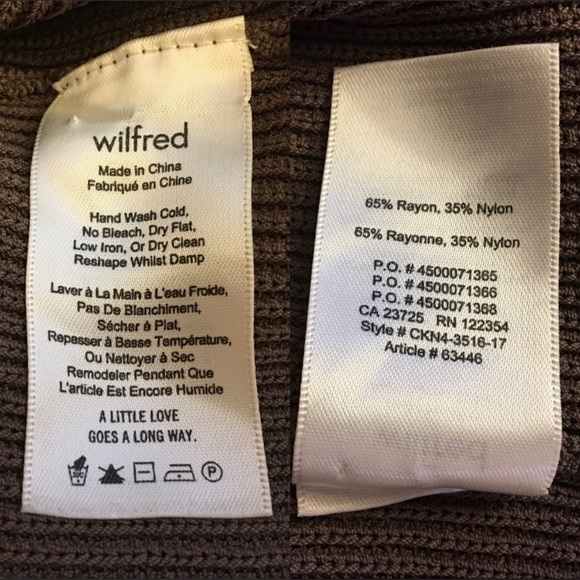 Aritzia Wilfred Scalloped Crop Sweater - Mink - Picture 9 of 9